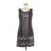 Adrianna Papell for E Live from the Red Carpet Casual Dress - Shift: Gray Graphic Dresses - Women's Size 8