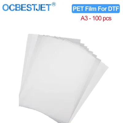 100PC A3 DTF film PET Transfer Film For Direct Transfer Film Printing For DTF Ink Printing PET Film Printing And Transfer
