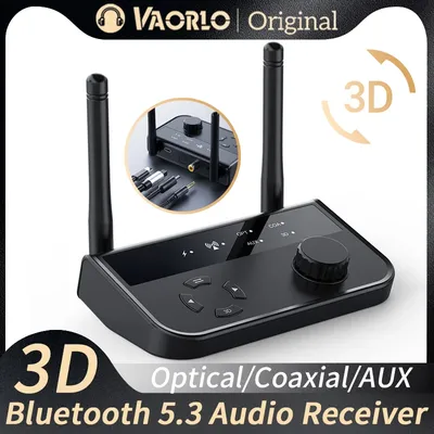 3D Stereo Bluetooth 5.3 Audio Receiver Optical/Coaxial/3.5mm AUX Analog Digital Signal Output