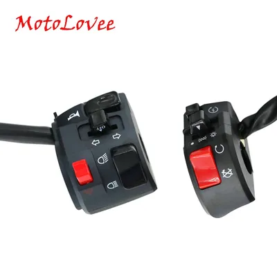 MotoLovee 22mm Motorcycle Switches Motorbike Horn Button Turn Signal Electric Fog Lamp Light Start