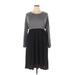 Suzanne Betro Casual Dress - Sweater Dress: Gray Ombre Dresses - Women's Size X-Large