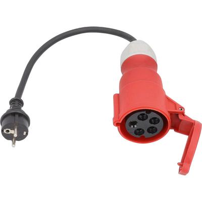 Cee Adapterkabel 0,3 m Schuko Stecker auf cee Kupplung 400 v 32 a 5-polig Image