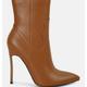 London Rag Jenner High Heel Cowboy Ankle Boots - Brown - US-7 / UK-5 / EU-38