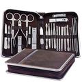 Ensemble de 11/26 pièces de coupe-ongles en acier inoxydable avec boîte de coupe-ongles Outils de soins pour ongles manucure pédicure