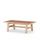 Table basse de jardin en bois et céramique terracotta 125x65