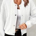 Button Front Bomber Jacket, Vêtements Pour Femmes Décontractés À Manches Longues Texturées, Vêtements Pour Femmes