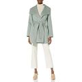 Tahari Women's Wool Wrap Coat With Tie Belt - Green