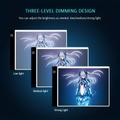 1pc A3/A4/A5 Trois Couches Dimmable Led Light Pad Drawing Board Pad Tracing Light Box Eye Protection Plus Facile Pour La Peinture De Diamants Artificiels