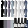 Ensemble De 8 Vernis À Ongles En Gel Semi-permanent MTSSII Kit De Gel Pour Ongles Classique Gel Pailleté Coloré Gel À Ongles Soak Off UV Sequins Gel À Ongles