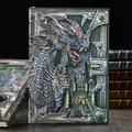 Cahier En Relief Dragon Maléfique 3D Vintage A5 Journaux Intimes Artisanat Bible Livre Planificateur De Voyage Cadeaux Sympas Pour Hommes