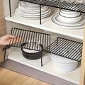 1 Pc Organiseur D'étagère Extensible Pour Comptoir De Cuisine, Étagère De Garde-manger En Métal, Organisateur D'étagère À Épices Pour Armoire, Gain De Place Antidérapant Antirouille