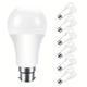 Lot De 6 Ampoules LED B22 À Baïonnette A60, Équivalent 100 W, Blanc Froid 6500 K, Lumière Du Jour 4000 K, Lumière Chaude 3000 K, Ampoule LED Non Variable, 12 W 1200 Lm, Culot B22.