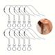 Lot De 100 Crochets D'oreilles En Argent Sterling 925 Avec Ressort Pour La Fabrication De Boucles D'oreilles Et De Bijoux DIY