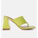 London Rag Muse Me Triangular Block Heel Thong Sandals - Green - US 5