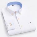Sinwoyan Camicie maschili Oxford in puro cotone tinta unita Business Casual Manica lunga Vestibilità regolare con tasca sul petto