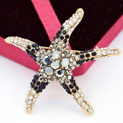 Women's Brooches Geometrical Star Fashion Brooch Jewelry Black White Pink For Party Date Beach