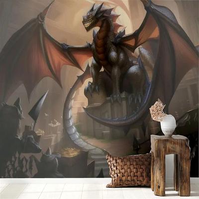 Cool Wallpapers Dragon Wallpaper Wall Mural Wall Sticker Covering Print Peel and Stick Removable Self Adhesive Secret Forest PVC / Vinyl Home Decor