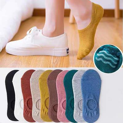 10 Pairs Women's No Show Socks Work Daily Solid Color Retro Polyester Simple Classic Casual Sports