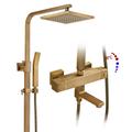 Shower Faucet,Shower Set Set Handshower Included Pullout Rainfall Shower/Traditional Brass Wall Mounted Ceramic Valve Bath Shower Mixer Taps