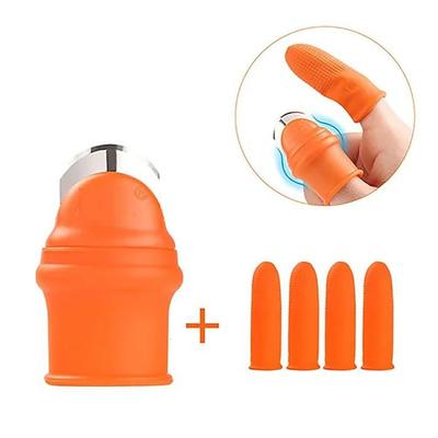 Silicone Thumb Knife Finger Protector Vegetable Harvesting Knife Plant Blade Scissors Cutting Rings Garden Gloves