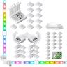 connettori per strisce di luce a led 10mm uncired 4 pin rgb kit di luci a led kit 12 connettori gapless connettori a forma di 6 l per smd 5050 striscia a led multicolore 5v-24v