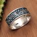 Dragon Legend,'Dragon-Themed Polished Sterling Silver Band Ring'