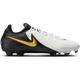 NIKE Herren Fussball-Rasenschuhe Phantom GX 2 Pro FG Low-Top Soccer Cleats, Größe 47 in WHITE/BLACK-MTLC GOLD COIN