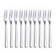 10Pcs 304 Stainless Steel Cocktail Dessert Fork Appetizer Cake Fruit Forks Set