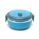 (Blue) Hot Food Flask Stainless Steel Lunch Box Thermos Vacuum Insulated Trave