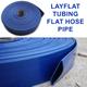 (50 metre, 1.25") PVC LAYFLAT WATER DELIVERY HOSE - DISCHARGE PIPE PUMP LAY FLAT IRRIGATION BLUE