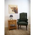 Chesterfield Queen Anne Fireside PU Leather Armchair High Back Arm chair