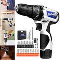 (with 2 batteries) Cordless Drill Driver Electric Combi Drill Kit 16.8V Compact Li-Ion Battery Powered Drill Electric Screwdriver