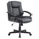 HOMCOM Swivel Executive Office Chair Mid Back PU Leather Chair w/ Arm, Black