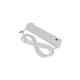 4 Way Extension Socket with Indicator - White - 2m