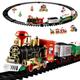 Christmas Electric Xmas Train Set Festive Carriages Tree Track Battery Operated