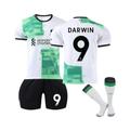(28(150-155CM)) 2023/24 Liverpool Away Jersey #9 Darwin Soccer Jersey Kits
