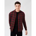 Mens Plus and Tall Red Tartan Check Shirt