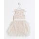 River Island Mini Girls Pink Sequin Flower Girl Dress