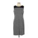 Talbots Casual Dress - Shift: Black Plaid Dresses - Women's Size 10