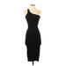 Zara Cocktail Dress - Midi: Black Solid Dresses - Women's Size Small