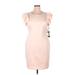 Tommy Hilfiger Cocktail Dress - Sheath: Pink Solid Dresses - New - Women's Size 14