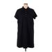 Lands' End Casual Dress - Shirtdress: Black Dresses - Women's Size 20