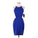 Aidan by Aidan Mattox Cocktail Dress - Bodycon: Blue Solid Dresses - New - Women's Size 10