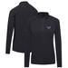 Women's Levelwear Black Charlotte Hornets Kinetic Insignia Core Quarter-Zip Pullover Top