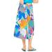 J. Crew Skirts | J Crew Women’s Size Xs Multi Color Floral Printed Faux Wrap Midi Skirt | Color: Blue/Pink | Size: Xs