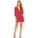 Free People Dresses | Free People Clara Red Floral Front Tie Mini Dress Sz: Small | Color: Red/White | Size: S