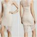 Free People Dresses | Intimately Free People Bias Cut Peek-A-Boo Lace Bodycon Cocktail Dress Size Xs | Color: Cream | Size: Xs
