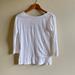 J. Crew Tops | J. Crew Tee White Long Sleeve Jersey Keyhole Cut-Out Tie Back Ballet Top Size S | Color: White | Size: S