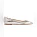 J. Crew Shoes | J. Crew Viv Metallic Flats Size 6.5 | Color: Silver | Size: 6.5