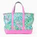 Lilly Pulitzer Bags | Lilly Pulitzer Surf Blue Lilly Loves South Carolina Tote Multi Colors | Color: Green/Pink | Size: Os